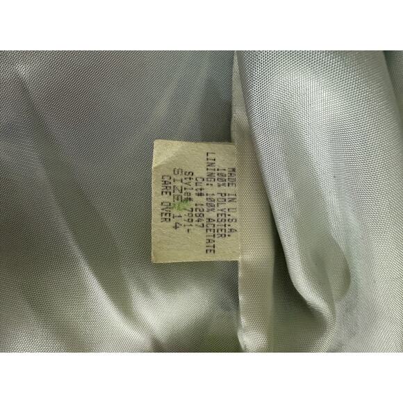 Vintage 1980s Cache Blue Floral Botanical Patchwork Open Jacket Blazer 14 - Picture 2 of 6